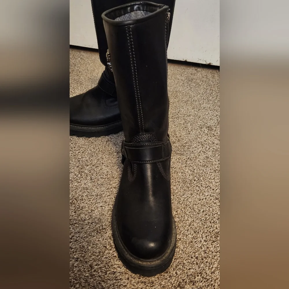 Harley-Davidson Black Leather Riding Boots - Picture 3 of 9